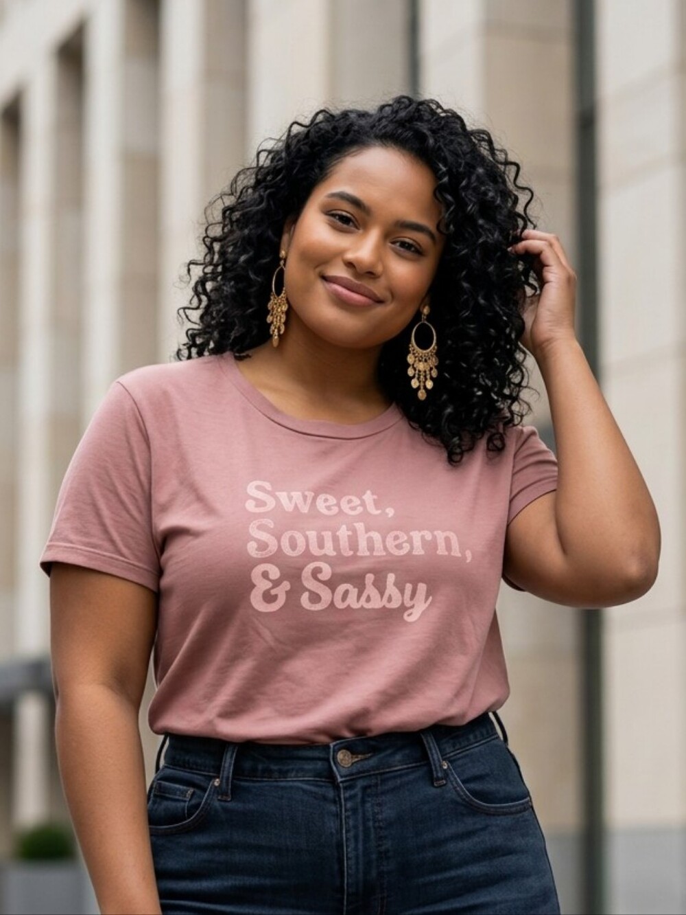 LuLaRoe Liv “Sweet Southern & Sassy” Pink Graphic Tee Plus Size 2XL 20/22 Top